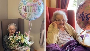 Birmingham care home ladies celebrate Mothering Sunday